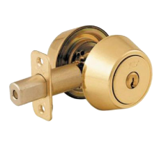 YALE P5211 Key & Turn Deadbolt  - Polished Brass