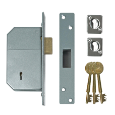 UNION C-Series 3G135 Detainer Deadlock 73mm Keyed To Differ  - Satin Chrome