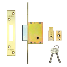 BRAMAH MD27 Deadlock 60mm Keyed To Differ  - Nickel Plated