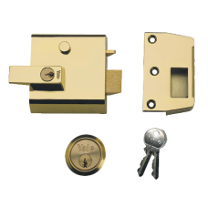 YALE No.1 & No.2 Auto Deadlocking Nightlatch 60mm / PB  - Brasslux