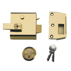 YALE No.1 & No.2 Auto Deadlocking Nightlatch 60mm / PB  - Brasslux