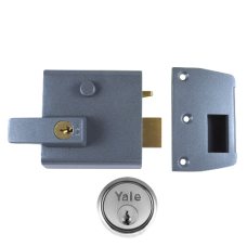 YALE No.1 & No.2 Auto Deadlocking Nightlatch 60mm /  - Dull Metal Grey