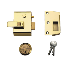 YALE No.1 & No.2 Auto Deadlocking Nightlatch 40mm / PB  - Brasslux