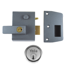 YALE No.1 & No.2 Auto Deadlocking Nightlatch 40mm /  - Dull Metal Grey