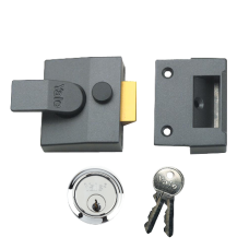 YALE 84 & 88 Non-Deadlocking Nightlatch 40mm with Cylinder 84 - Satin Chrome