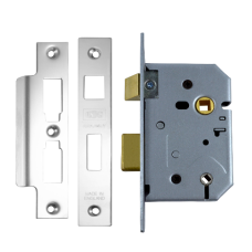 UNION 2226 Mortice Bathroom Lock 64mm  - Satin Chrome