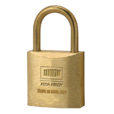 UNION 3104 Brass Open Shackle Padlock 34mm Keyed To Differ  - Brass Body With Bronze Shackle