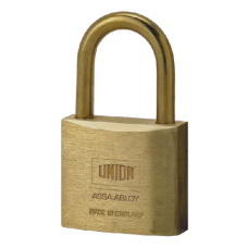 UNION 3102 Brass Open Shackle Padlock 40mm Keyed To Differ  - Brass Body With Bronze Shackle