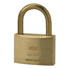 UNION 3102 Brass Open Shackle Padlock 50mm Keyed To Differ  - Brass Body With Bronze Shackle