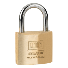 UNION 3122  Open Shackle Padlock 40mm Keyed To Differ  - Brass