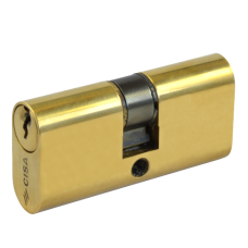 CISA C2000 Small Oval Double Cylinder 55mm 27.5/27.5 22.5/10/22.5 Keyed To Differ  - Polished Brass