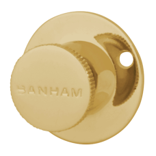 Banham R102 Security Bolt Turn Knob 40mm  - Polished Brass