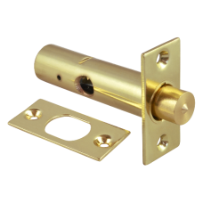 ERA 838 Door Security Bolt - Key 60mm Single  - Polished Brass