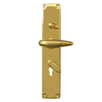 FRANK ALLART 1218 & 1220 Handle Door Furniture To Suit Chubb 3R35  Small Handle - Polished Brass