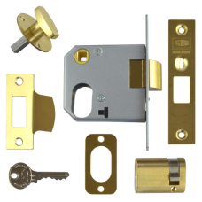 UNION 2332 Oval Nightlatch 76mm  - Polished Lacquered Brass