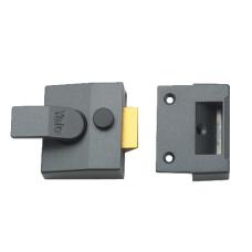 YALE 84 & 88 Non-Deadlocking Nightlatch 40mm No Cylinder 84 - Dull Metal Grey