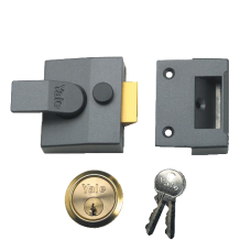 YALE 84 & 88 Non-Deadlocking Nightlatch 40mm with Cylinder 84 - Polished Brass