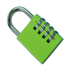 ASEC  Aluminium Open Shackle Combination Padlock 40mm  - Assorted Colours