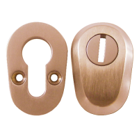 ASEC High Security Bolt Through Euro Escutcheon Set  - Brass