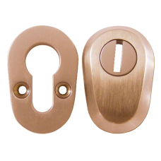 ASEC High Security Bolt Through Euro Escutcheon Set  - Brass