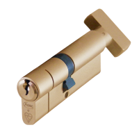 ASEC Kite BS 1 Star Kitemarked Euro Key & Turn Cylinder 85mm 40/T45 35/10/T40 Keyed To Differ  - Satin Brass