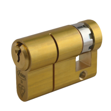 ASEC Kite Euro Half Cylinder 45mm 35/10 Keyed To Differ PB  - Satin Brass