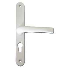 ASEC 70 Lever/Lever UPVC Furniture - 270mm Backplate  - White