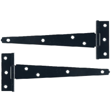 ASEC Light Tee Hinge  200mm Pair - Black