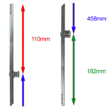 ASEC Modular Repair Lock Locking Point Extensions (UPVC Door) - 2 Mushroom & 2 Roller Std