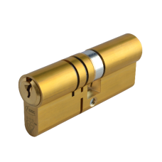 ASEC Kite Elite 3 Star Snap Resistant Double Euro Cylinder 70mm 35Ext/35 30/10/30 Keyed To Differ  - Satin Brass