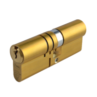 ASEC Kite Elite 3 Star Snap Resistant Double Euro Cylinder 75mm 40Ext/35 35/10/30 Keyed To Differ  - Satin Brass