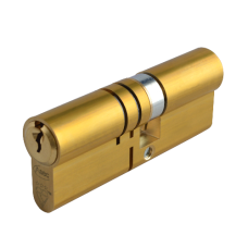 ASEC Kite Elite 3 Star Snap Resistant Double Euro Cylinder 80mm 45Ext/35 40/10/30 Keyed To Differ  - Satin Brass