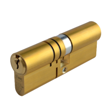 ASEC Kite Elite 3 Star Snap Resistant Double Euro Cylinder 80mm 40Ext/40 35/10/35 Keyed To Differ  - Satin Brass