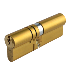 ASEC Kite Elite 3 Star Snap Resistant Double Euro Cylinder 90mm 40Ext/50 35/10/45 Keyed To Differ  - Satin Brass