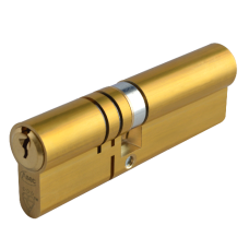 ASEC Kite Elite 3 Star Snap Resistant Double Euro Cylinder 95mm 40Ext/55 35/10/50 Keyed To Differ  - Satin Brass