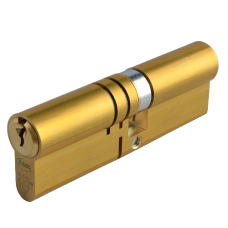 ASEC Kite Elite 3 Star Snap Resistant Double Euro Cylinder 105mm 60Ext/45 55/10/40 Keyed To Differ  - Satin Brass