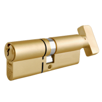 ASEC Kite Elite 3 Star Snap Resistant Euro Key & Turn Cylinder 85mm 40Ext/T45 35/10/40T Keyed To Differ  - Satin Brass