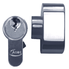 ASEC 5-Pin Euro Key & Turn Cylinder 85mm 45/T40 40/10/T35 Keyed To Differ  - Nickel Plated