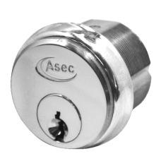 ASEC 5-Pin Screw-In Cylinder  Keyed To Differ Single  - Satin Chrome