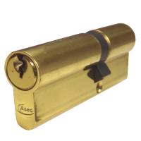 ASEC 6-Pin Euro Double Cylinder 70mm 35/35 30/10/30 Keyed To Differ  - Polished Brass