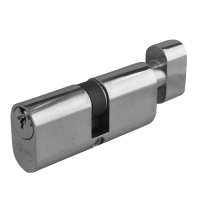 ASEC 6-Pin Oval Key & Turn Cylinder 70mm 35/T35 30/10/T30 Keyed To Differ  - Nickel Plated