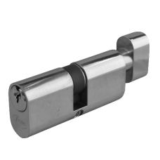 ASEC 6-Pin Oval Key & Turn Cylinder 70mm 35/T35 30/10/T30 Keyed To Differ  - Nickel Plated