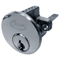 ASEC 6-Pin Rim Cylinder  Keyed To Differ  - Nickel Plated