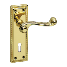 ASEC URBAN Classic Georgian Lever on Plate Lock  Door Furniture  - Polished Brass