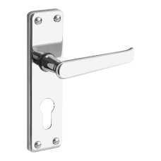 ASEC URBAN Classic Victorian Euro Lever on Plate Door Furniture  - Polished Nickel