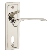 ASEC URBAN New York Lever on Plate Lock Door Furniture  - Polished Nickel