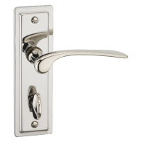 ASEC URBAN New York Bathroom Lever on Plate Door Furniture  - Polished Nickel