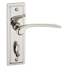 ASEC URBAN New York Bathroom Lever on Plate Door Furniture  - Polished Nickel