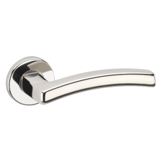 ASEC URBAN Chicago Lever on Round Rose Door Furniture  - Polished Nickel