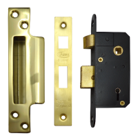 ASEC AS5512 50mm 5 Lever Sashlock 50mm Keyed To Differ  - Polished Brass